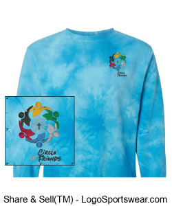 Embroidered COF Tie-Dyed Ladies Sweatshirt Design Zoom